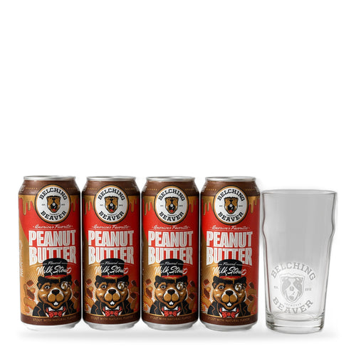 4 Pack Belching Beaver Peanut Butter + Vaso