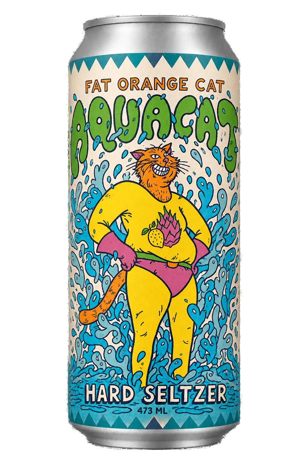 Fat Orange Cat - Aquacat - Gluten-Free Hard Seltzer with Dragonfruit and Lemon