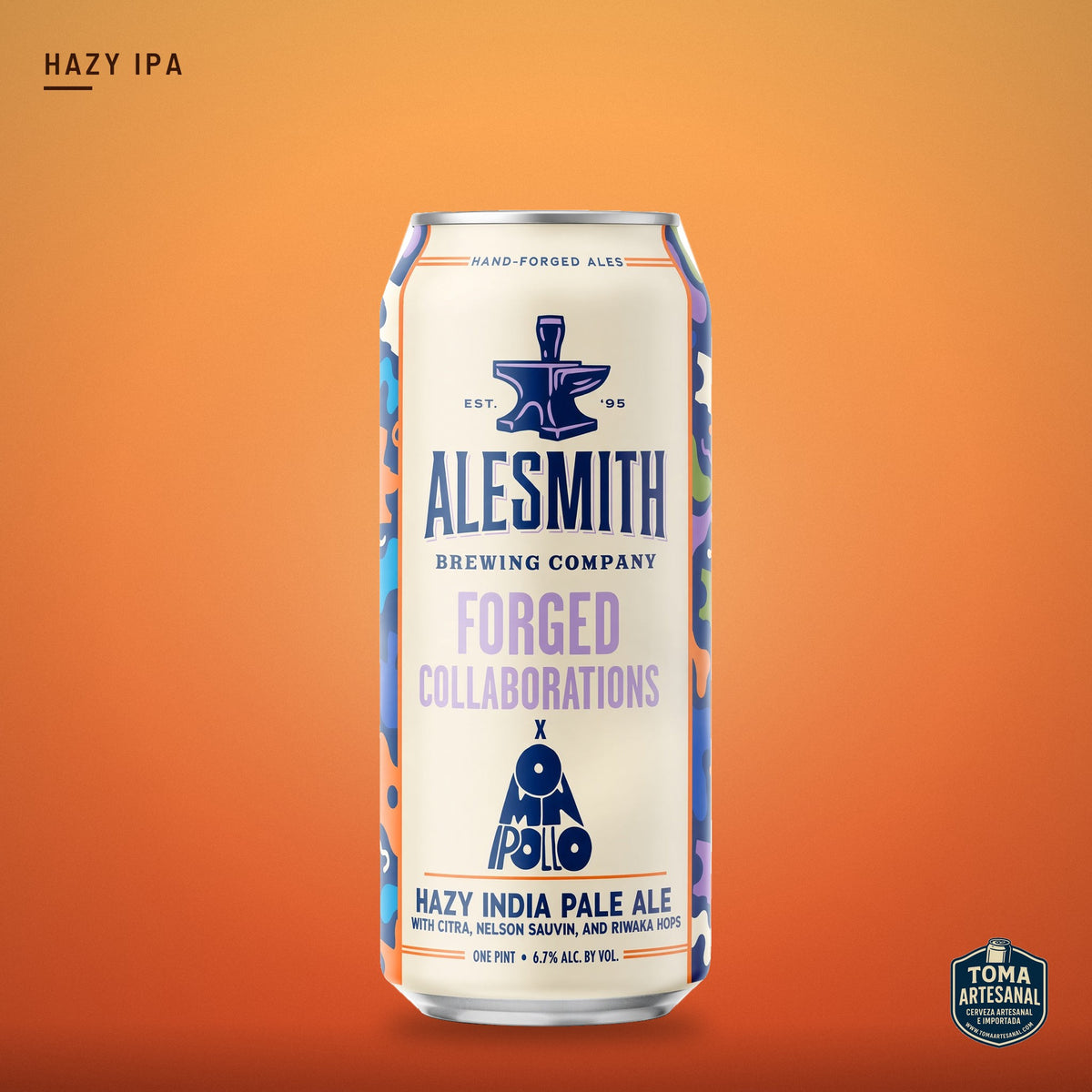 Cerveza Alesmith x Omnipollo - Forged Collaboration: Omnipollo Hazy IPA – Hazy IPA | Toma Artesanal