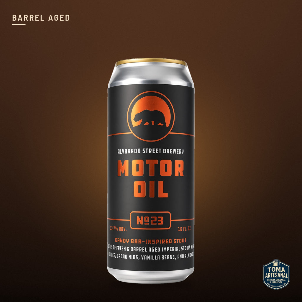 Cerveza Alvarado Street - Motor Oil No 23 – Barrel Aged Candy Bar Inspired Imperial Stout | Toma Artesanal