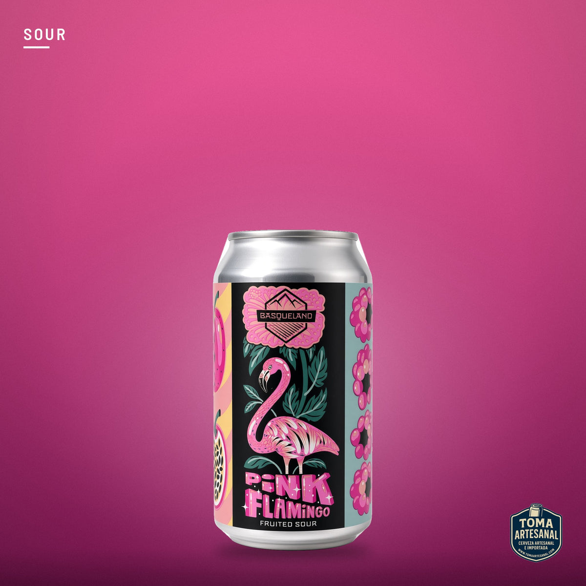 Cerveza Basqueland - Pink Flamingo – Fruited Sour with Raspberry, Passion Fruit & Hibiscus | Toma Artesanal