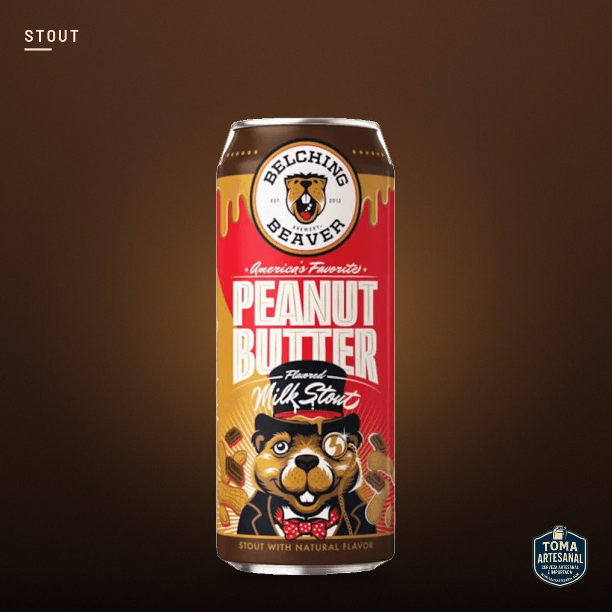 Cerveza Belching Beaver - Peanut Butter Milk Stout – Stout with Natural Flavors | Toma Artesanal