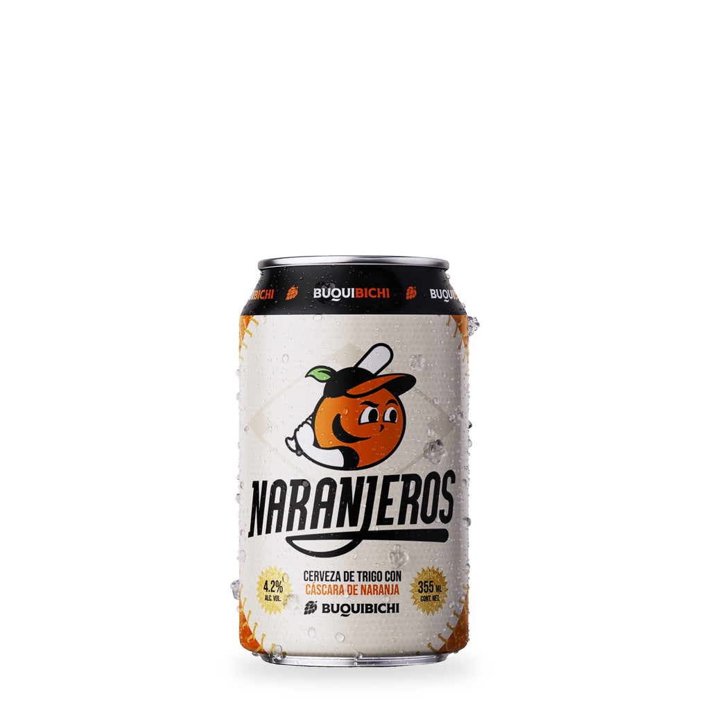 Buqui Bichi Naranjeros – cerveza de trigo con cáscara de naranja, lata 355 ml