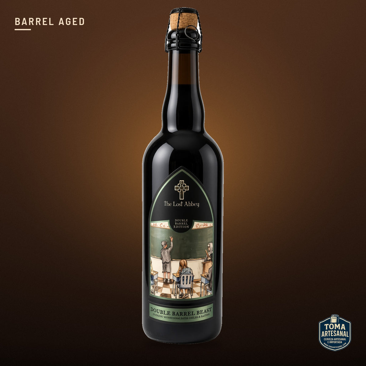 Cerveza The Lost Abbey - Double Barrel Beast (Vintage 2021) – Oak Aged Ale With Cinnamon | Toma Artesanal