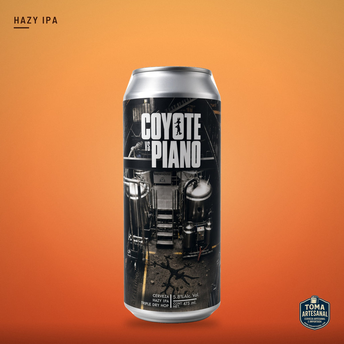 Cerveza Falling Piano - Coyote vs Piano – TDH Triple Hazy IPA | Toma Artesanal
