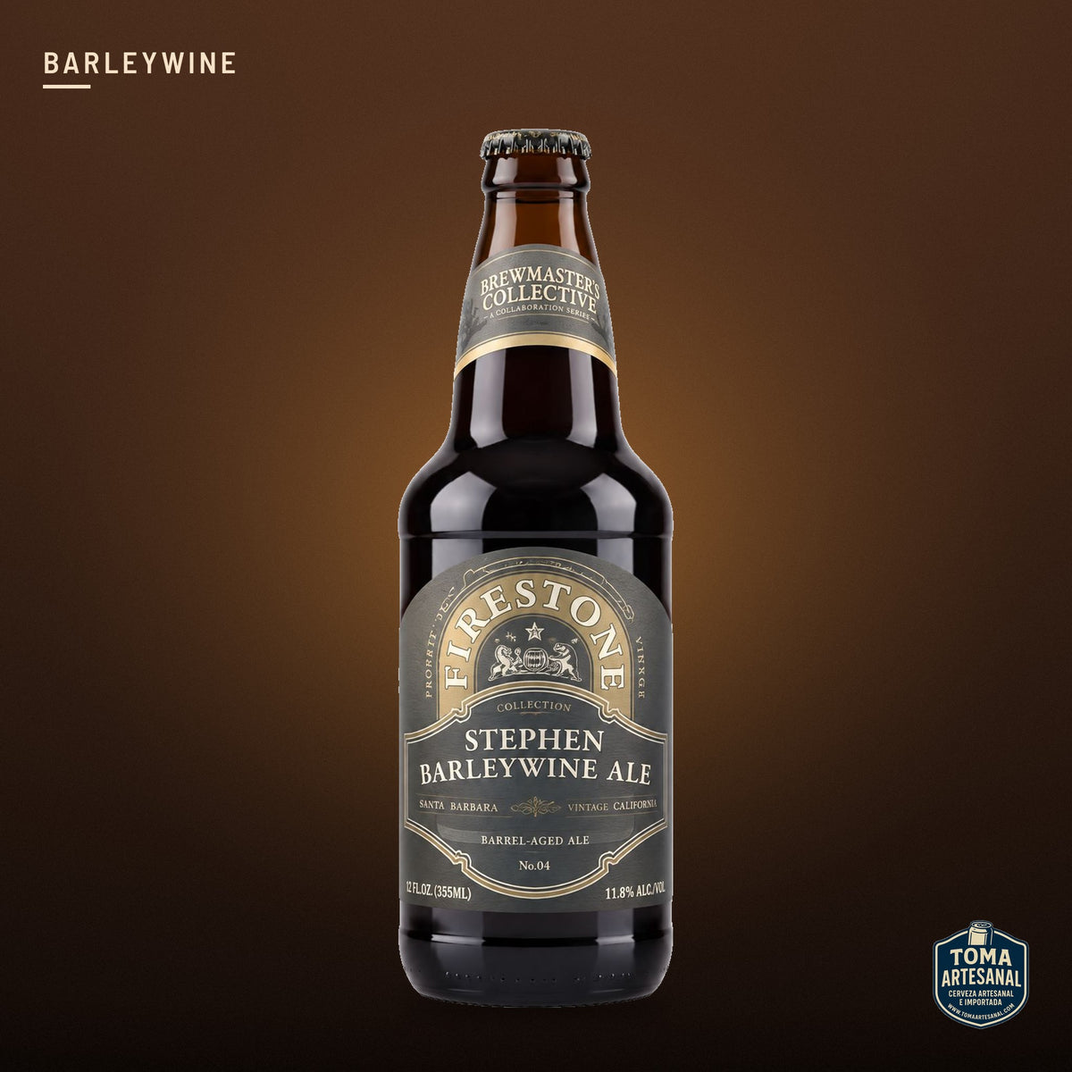 Cerveza Firestone - Stephen Barleywine (2026) – Barrel Aged Barleywine | Toma Artesanal