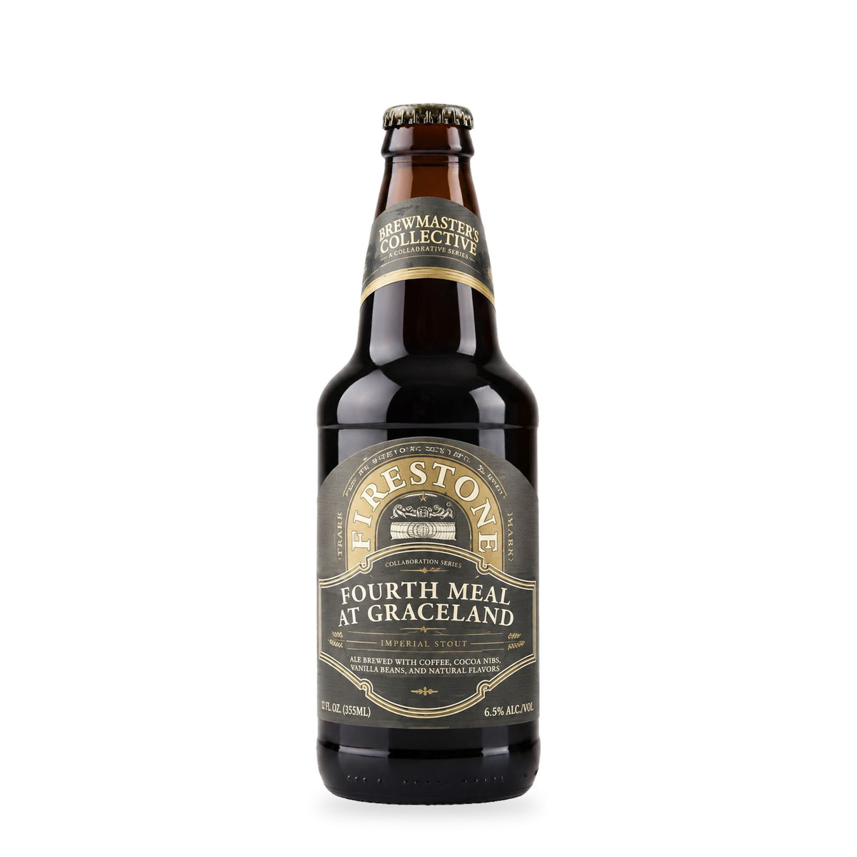 Cerveza Firestone x Green Cheek - Fourth Meal At Graceland (2025) - Barrel Aged Imperial Stout with Banana, Peanut Butter & Marshmallows