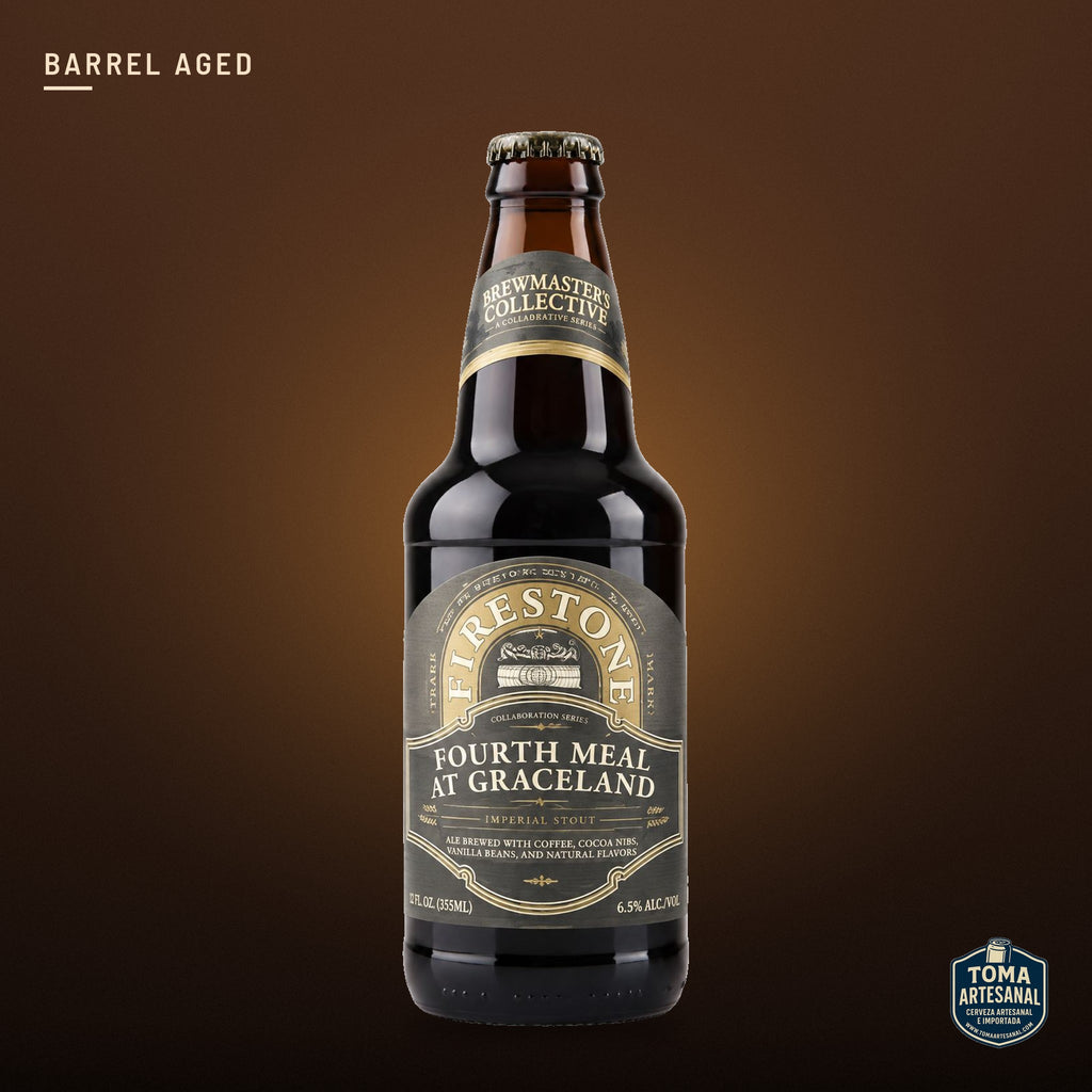 Cerveza Firestone x Green Cheek - Fourth Meal At Graceland (2025) – Barrel Aged Imperial Stout with Banana, Peanut Butter & Marshmallows | Toma Artesanal