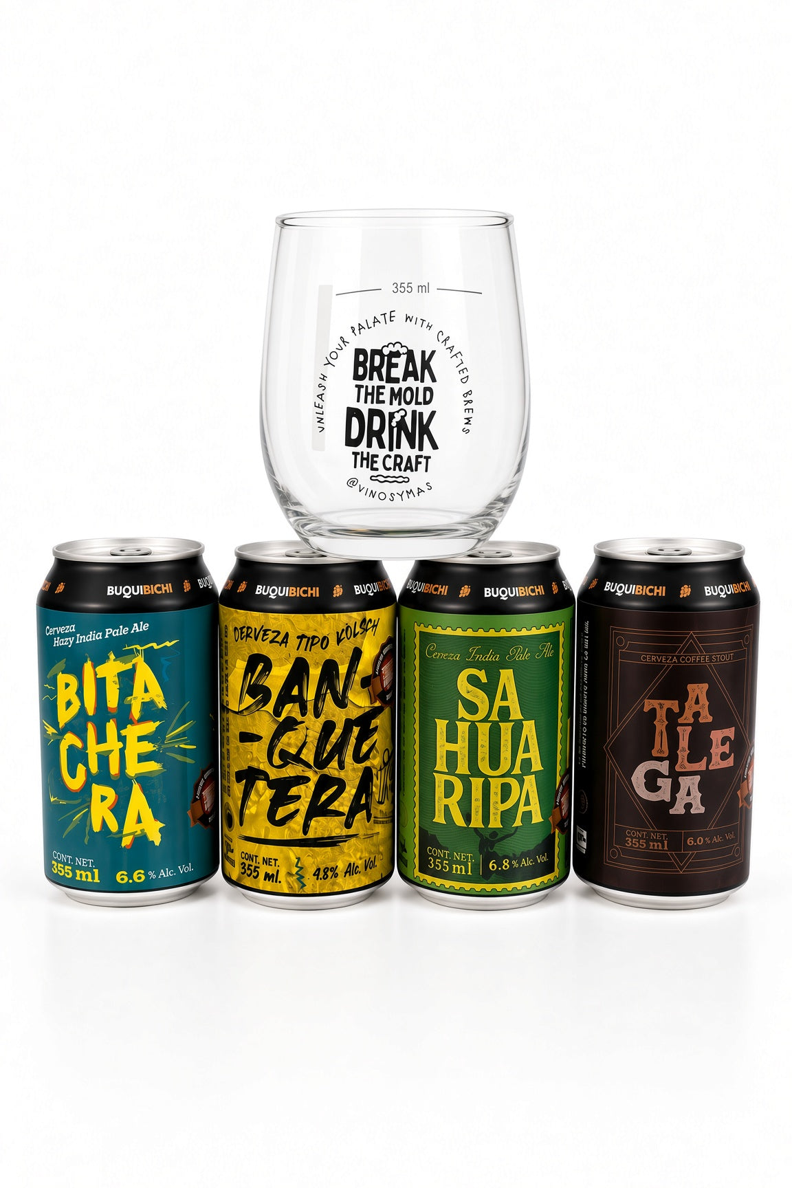 4 Pack Buqui Bichi + Vaso