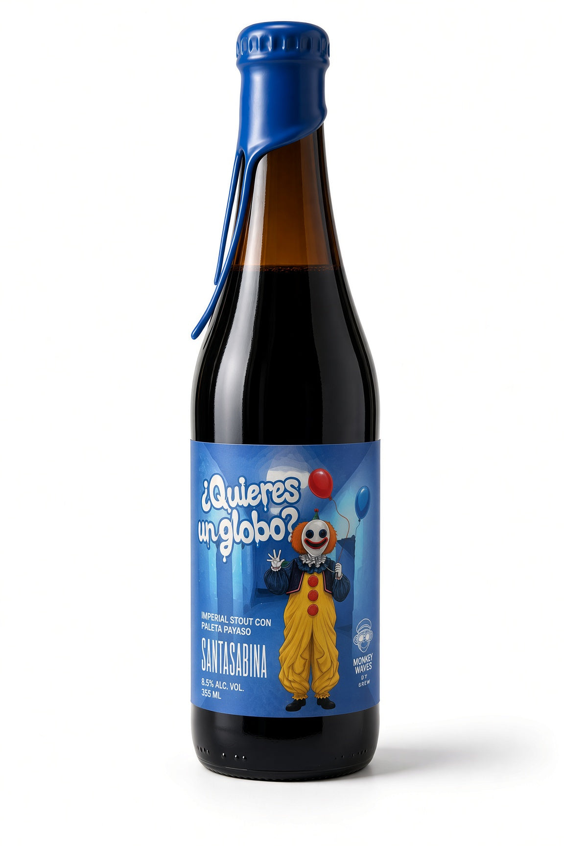 Santa Sabina x Monkey Waves - ¿Quieres Un Globo? - Imperial Stout Con Paleta Payaso