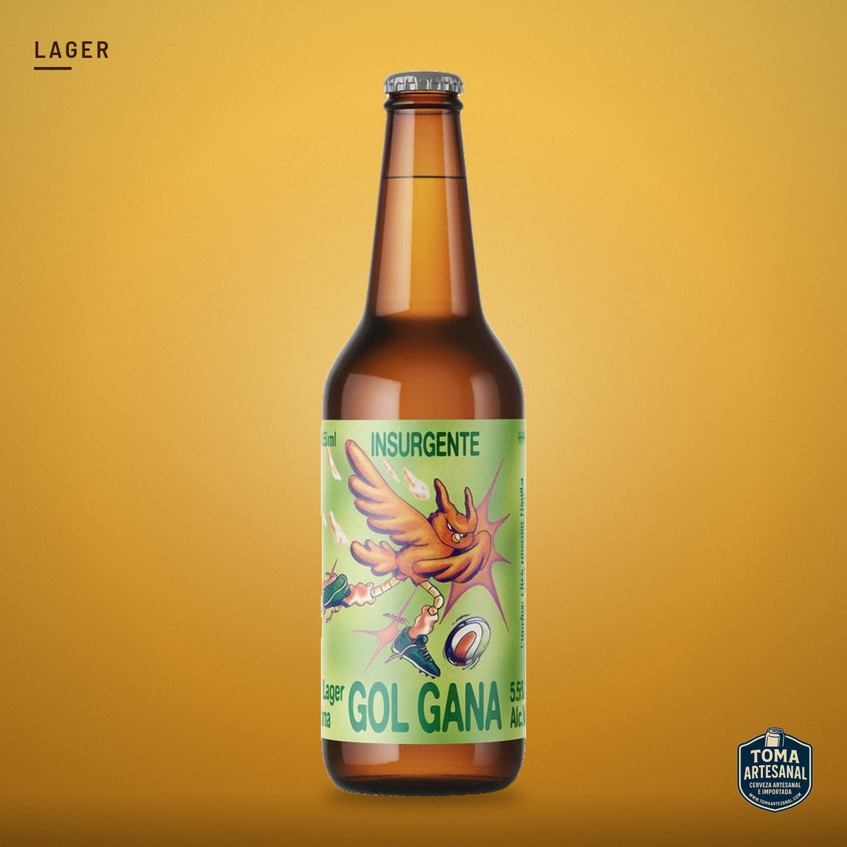 Cerveza Insurgente - Gol Gana – Hoppy Lager Mexicana | Toma Artesanal