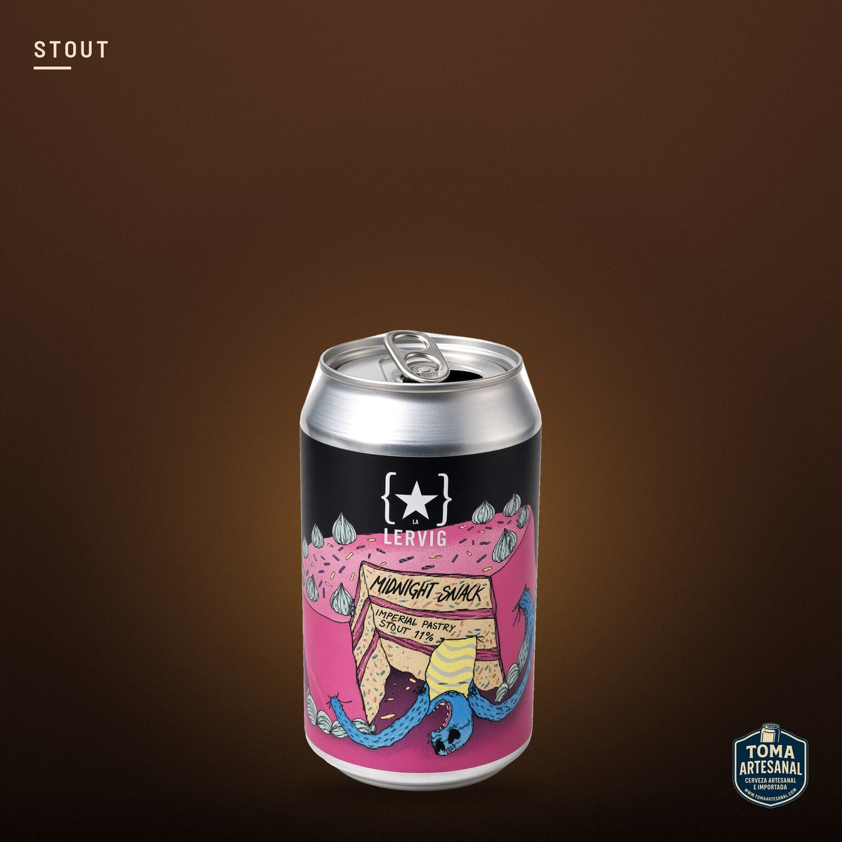 Cerveza Lervig - Midnight Snack – Imperial Pastry Stout with Chocolate, Caramel and Peanut Butter | Toma Artesanal