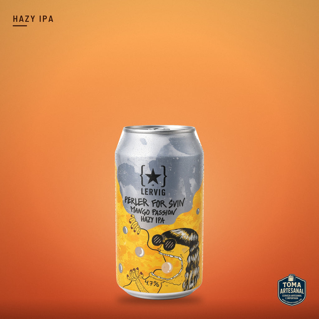Cerveza Lervig - Perler for Svin Mango Passion – Hazy IPA with Azzaca, Mosaic, Simcoe, Mango and Passionfruit | Toma Artesanal