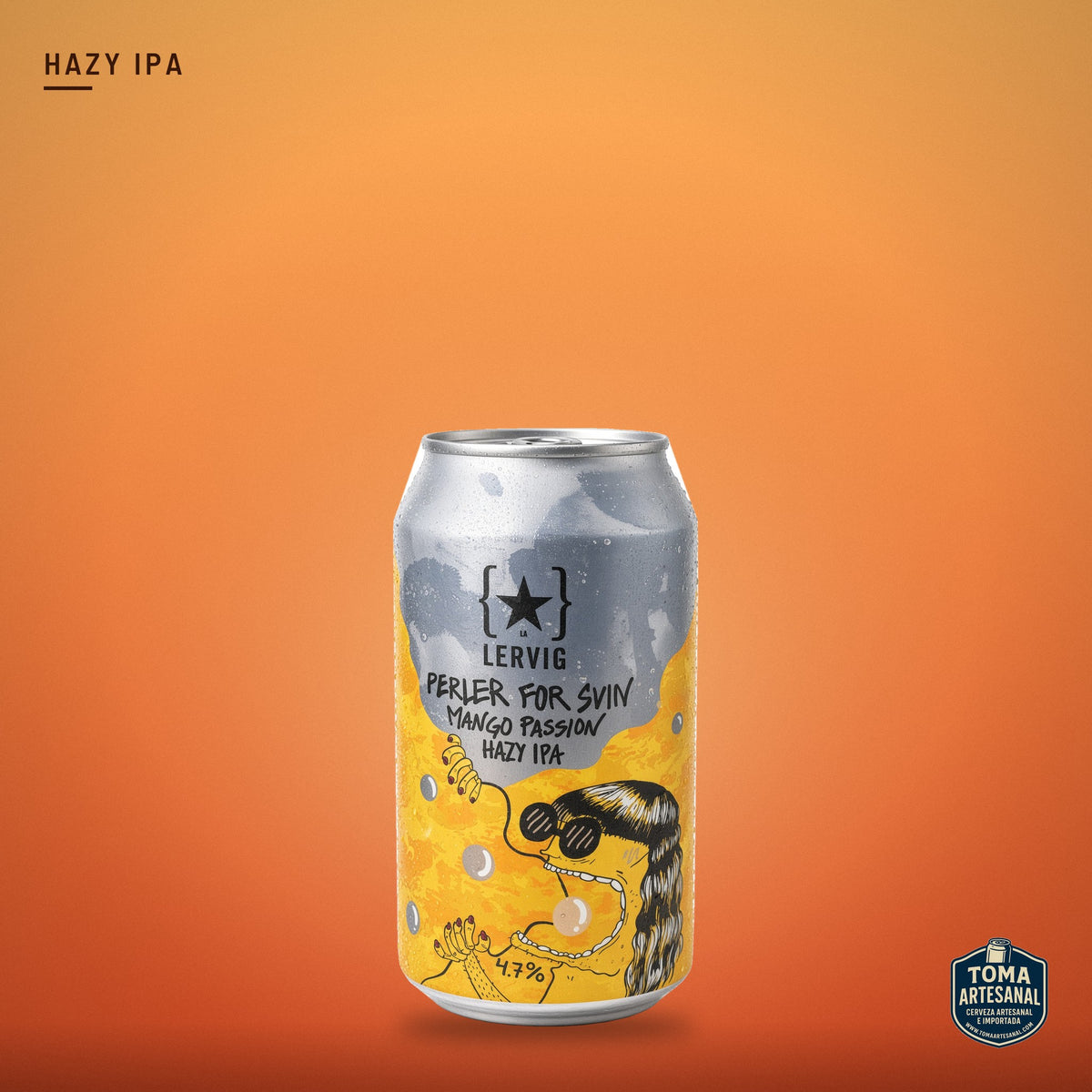 Cerveza Lervig - Perler for Svin Mango Passion – Hazy IPA with Azzaca, Mosaic, Simcoe, Mango and Passionfruit | Toma Artesanal