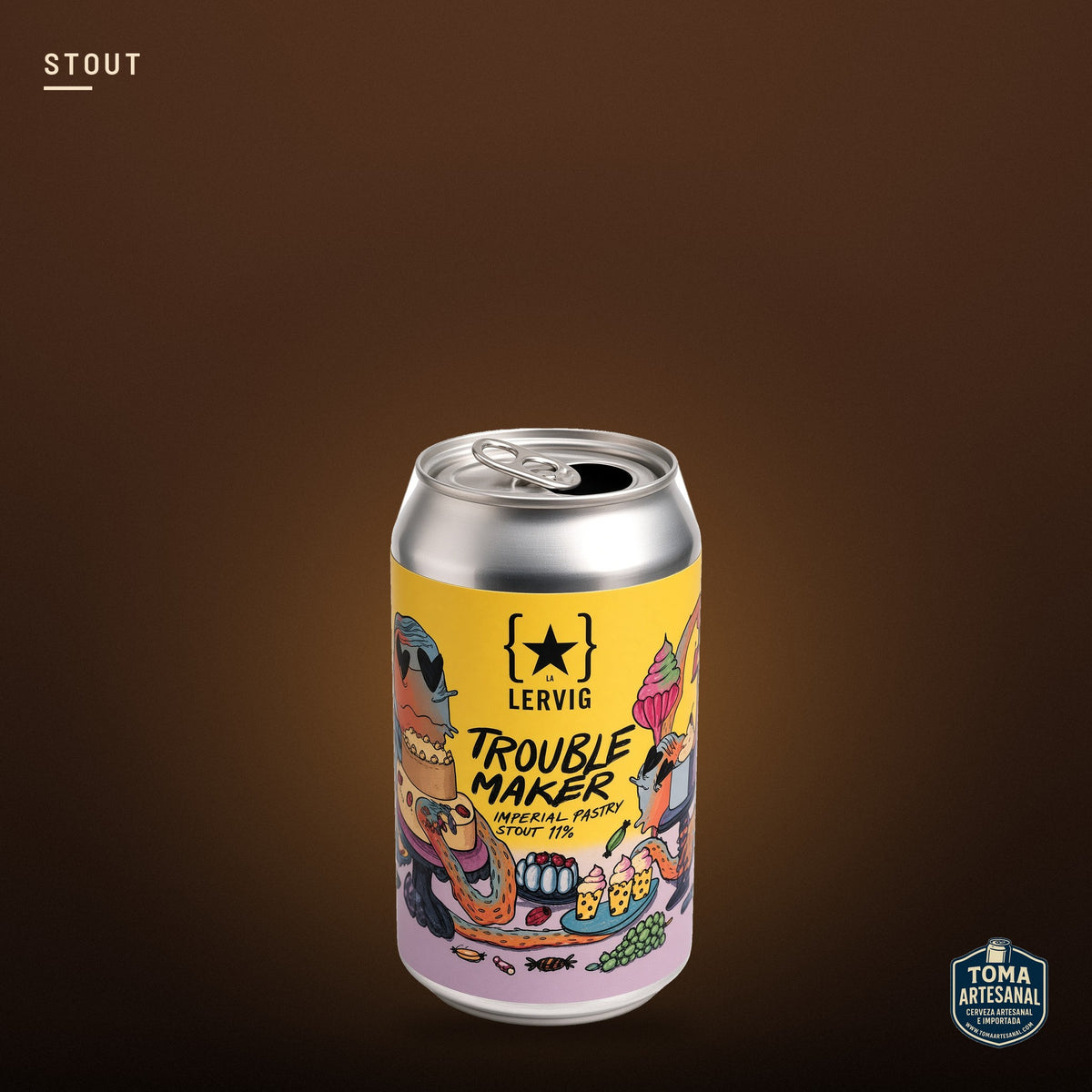 Cerveza Lervig - Trouble Maker – Imperial Pastry Stout with Toasted Pecan and Graham Cracker | Toma Artesanal