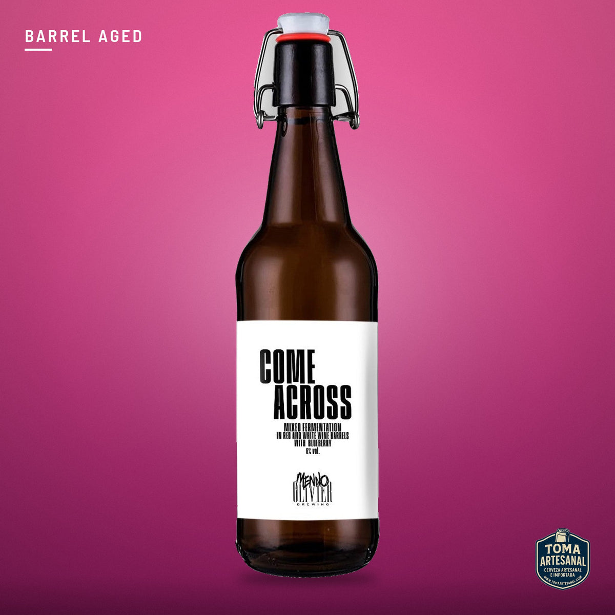 Cerveza Menno Olivier - Come Across (White & Red Wine Barrel Aged Mixed Ferm. Sour with Blueberries) – Barrel Aged | Toma Artesanal