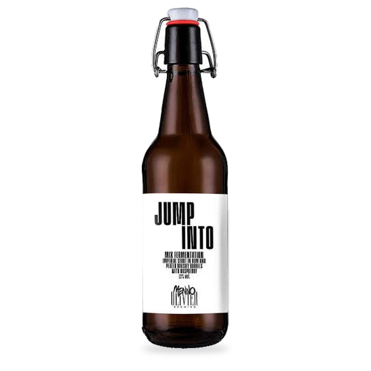 Cerveza Menno Olivier - Jump Into (Peated Whiskey Barrel Aged Mix Ferm. Imperial Stout with Raspberries)