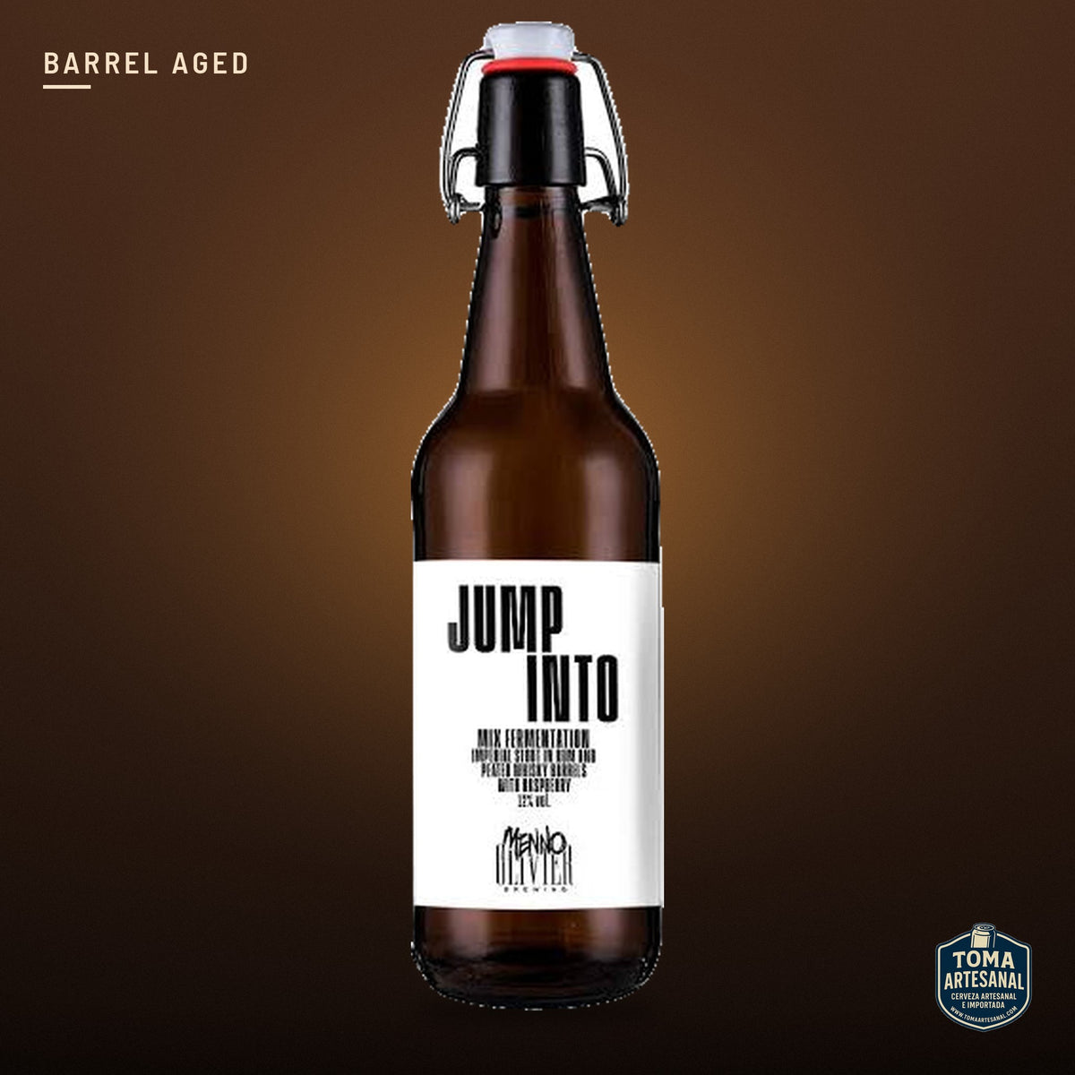 Cerveza Menno Olivier - Jump Into (Peated Whiskey Barrel Aged Mix Ferm. Imperial Stout with Raspberries) – Barrel Aged | Toma Artesanal