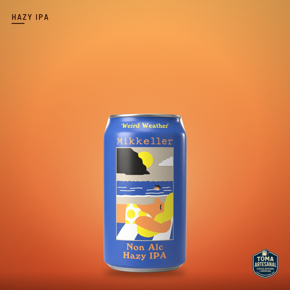 Cerveza Mikkeller - Weird Weather Non-Alcoholic Hazy IPA – Non Alcoholic NEIPA | Toma Artesanal