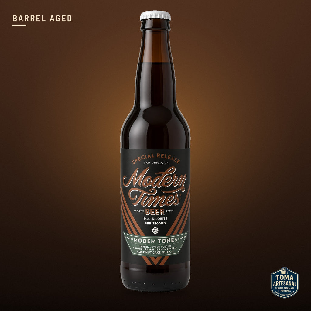 Cerveza Modern Times - Modem Tones: Coconut Cake Edition – Imperial Stout Aged in Bourbon Barrels & Rhum Barrels | Toma Artesanal