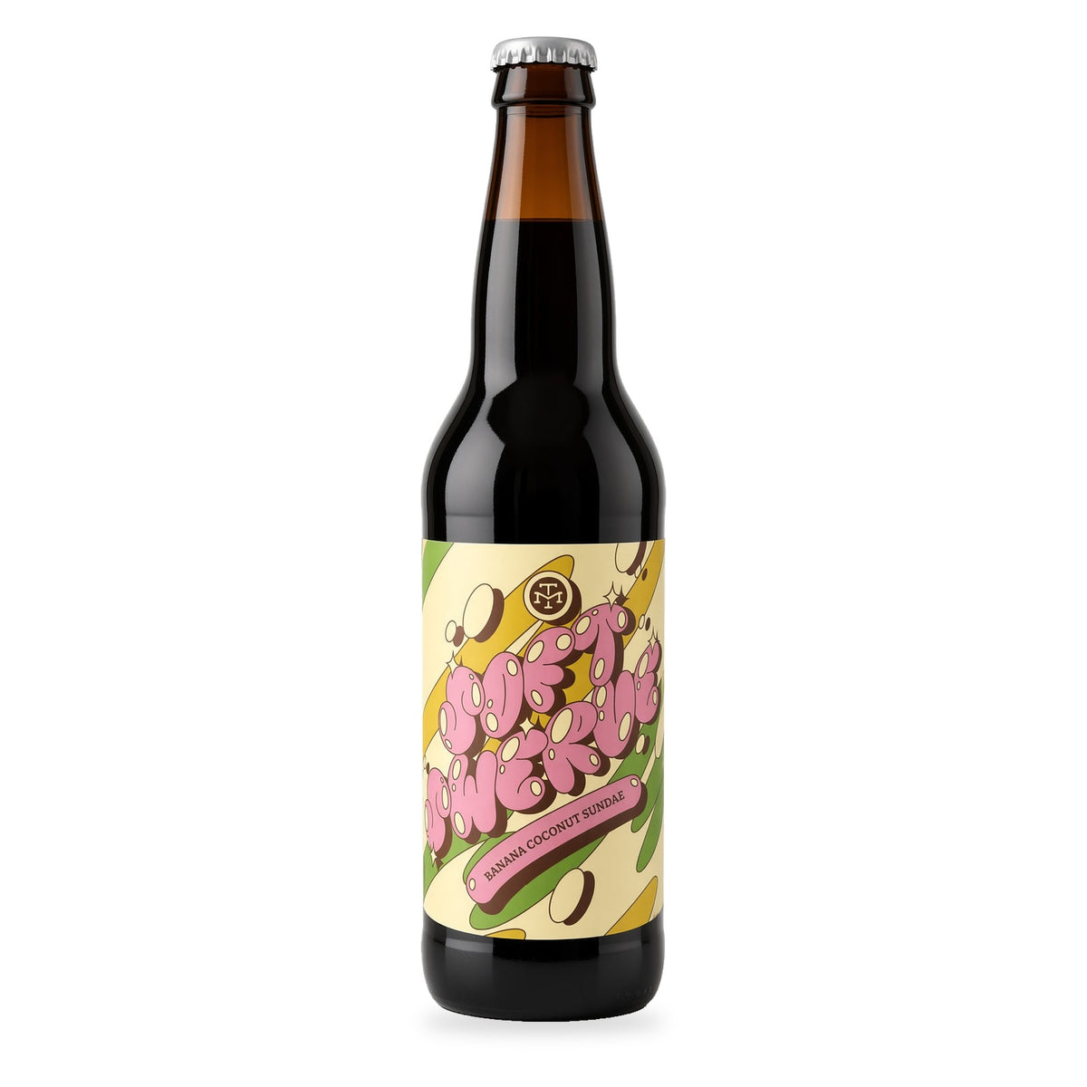 Cerveza Modern Times - Soft Swerve: Banana Coconut Sundae - Barrel Aged Imperial Stout with Thai Banana, Dominican Cocoa Beans, Toasted Coconut, Untoasted Coconut, Ugandan Vanilla & Toasted Sliced Almonds