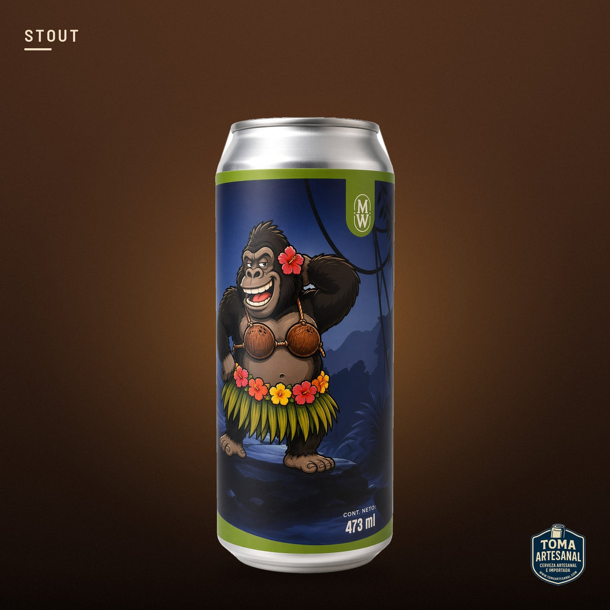 Cerveza Monkey Waves - Choco Coco – Stout con Chocolate y Coco | Toma Artesanal