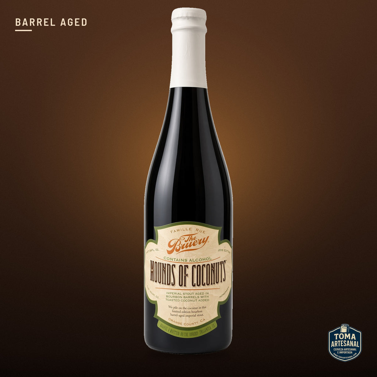 Cerveza The Bruery - Mounds Of Coconuts (2018) – Imperial Stout Aged In Bourbon Barrels With Toasted Coconut Added | Toma Artesanal