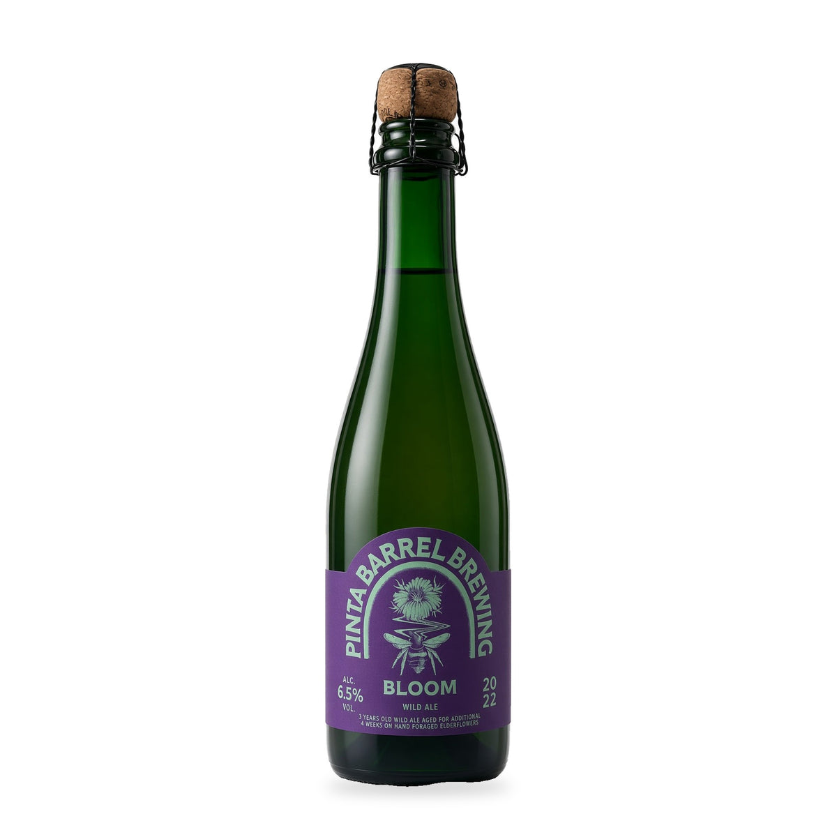 Cerveza PINTA Barrel - Bloom - 3 Years Old Wild Ale Aged For Additional 4 Weeks on Hand Foraged Elderflowers.