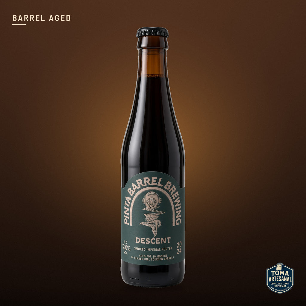 Cerveza PINTA Barrel - Decent – Smoked Imperial Porter Aged for 20 Months in Heaven Hill Barrels. | Toma Artesanal