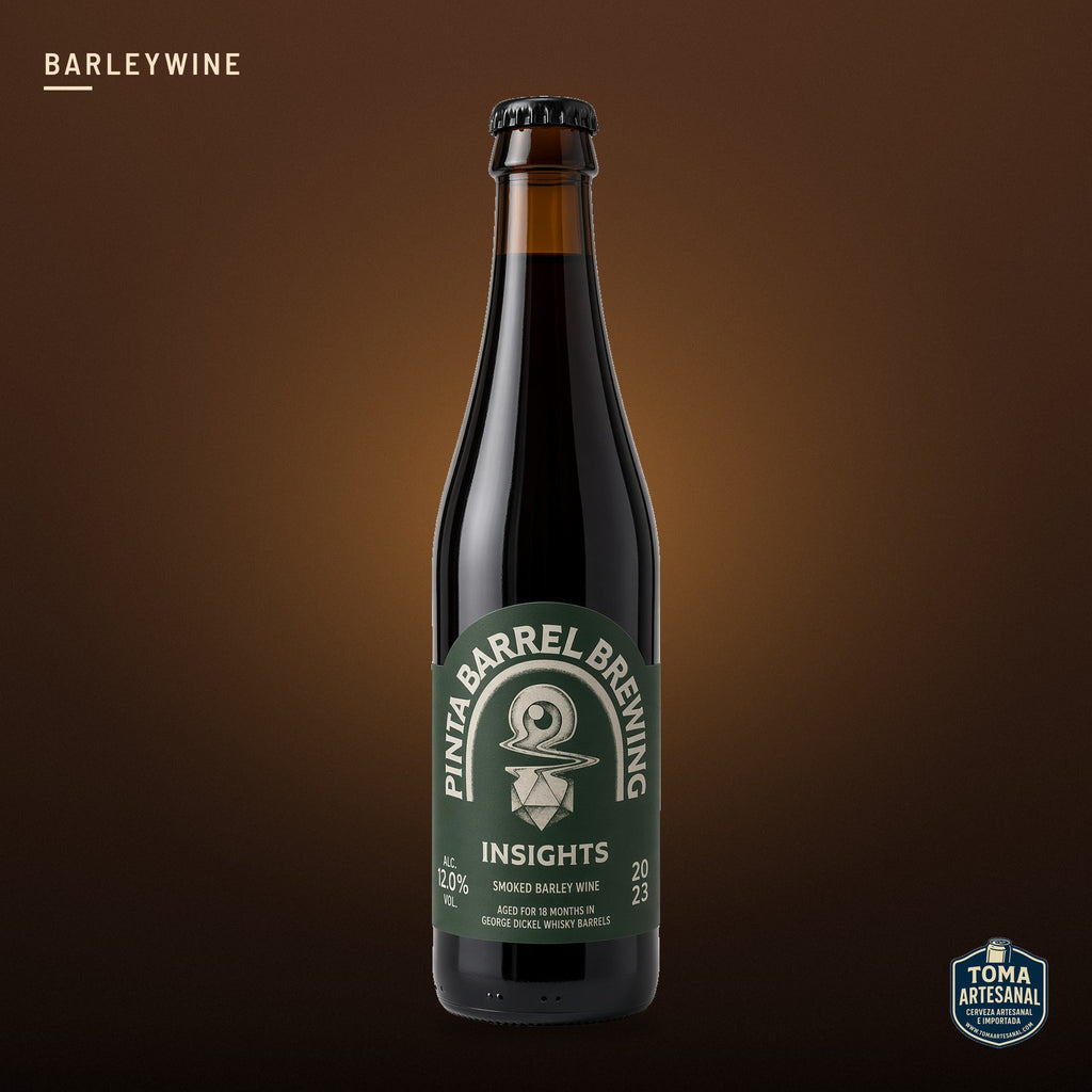 Cerveza PINTA Barrel - Insights – Smoked Barley Wine aged for 18 months in George Dickel Whisky Barrels. | Toma Artesanal