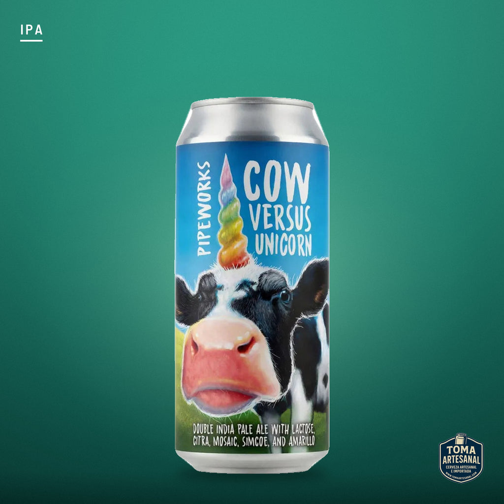Cerveza Pipeworks - Cow Vs Unicorn – Double India Pale Ale with Lactose, Citra, Mosaic, Simcoe, and Amarillo | Toma Artesanal
