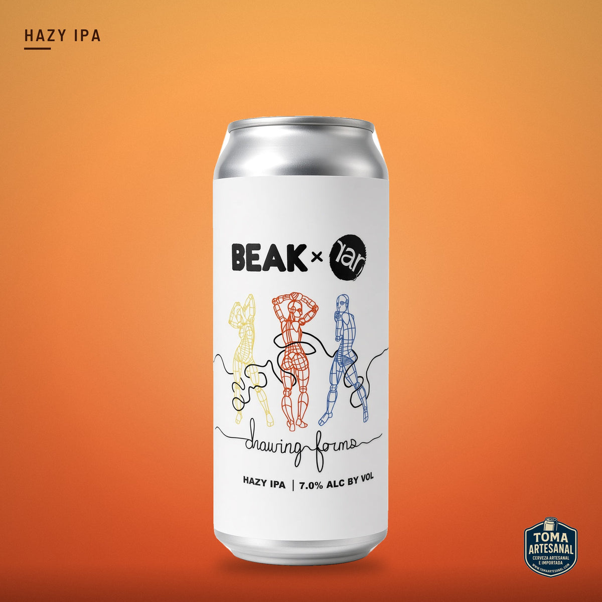 Cerveza RaR x Beak - Drawing Forms – Hazy IPA | Toma Artesanal